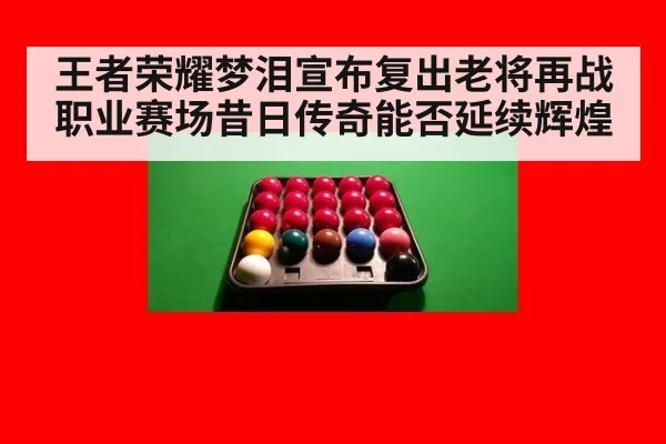 王者荣耀梦泪宣布复出老将再战职业赛场昔日传奇能否延续辉煌